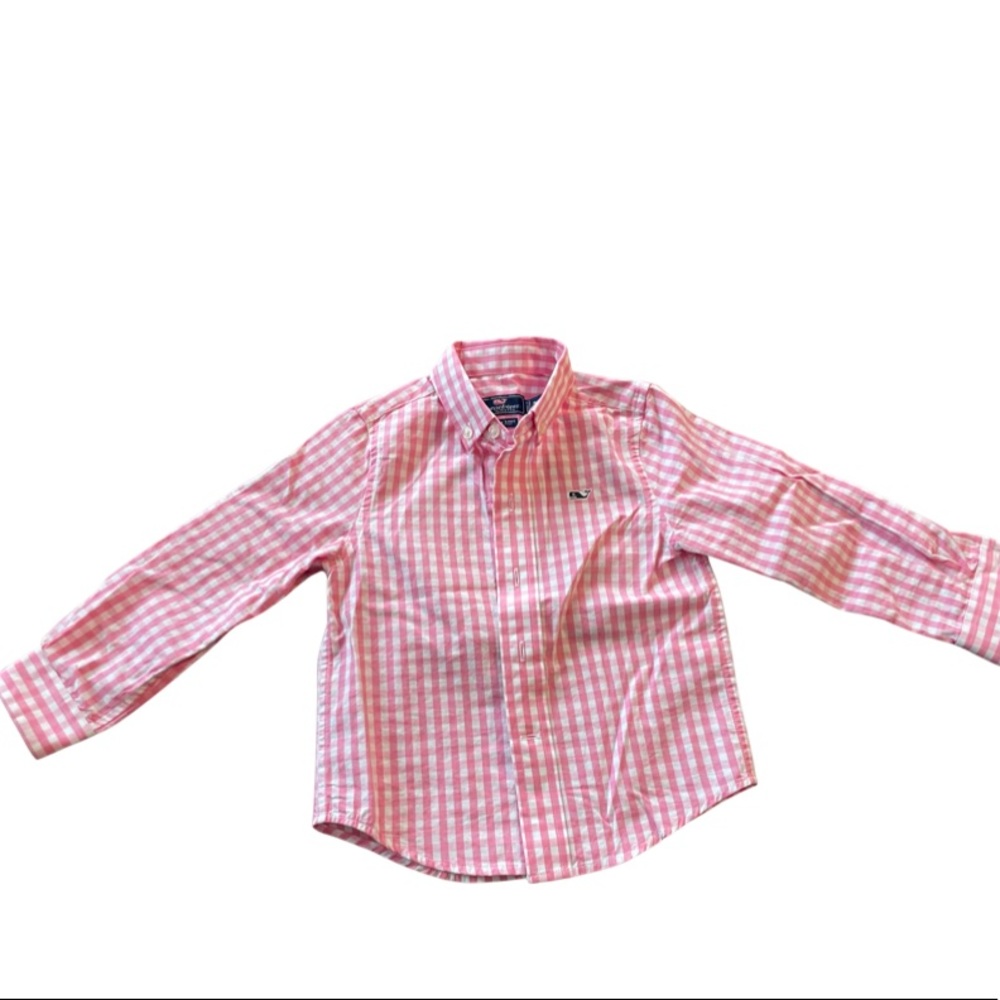 Boys 2T Vineyard Vines pink/white button down